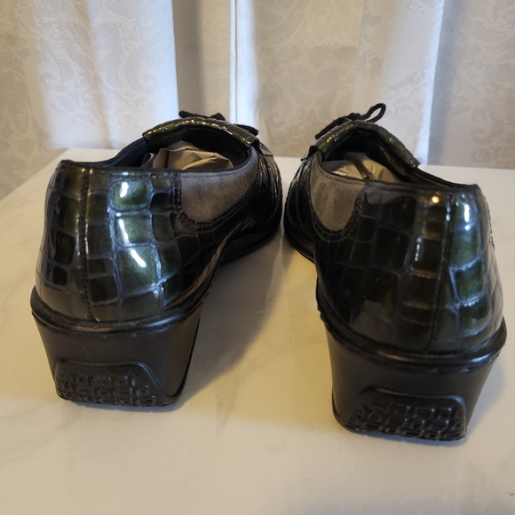 Ara Women's Rachel Slip On Loafers, Size 10, Dark Green, Croco Embossed - Picture 9 of 14